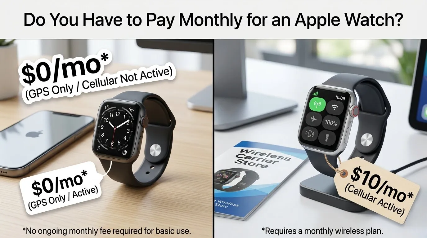 Apple Watch GPS vs Cellular monthly cost comparison 2026 guide.