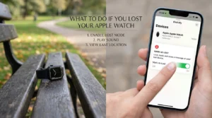 Apple Watch Lost Mode activation screen on iPhone showing how to track a missing device in 2026.