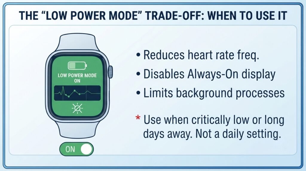 The "Low Power Mode" Trade off: When to Use It